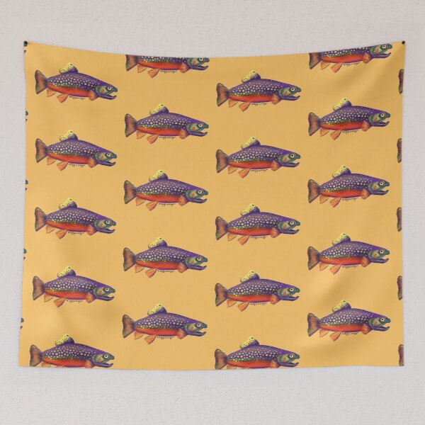 Item preview, Colorful Trout Fish designed and sold by scribblefactory.