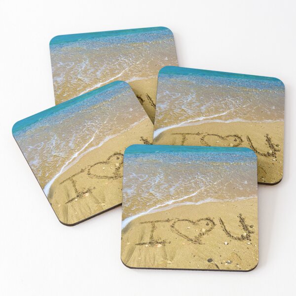 Item preview, I Love U Beach Sand  designed and sold by BeCarpeDiem.
