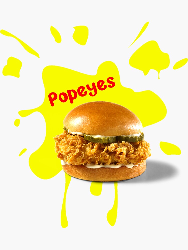 "Popeyes chicken" Sticker by alfredoartes Redbubble