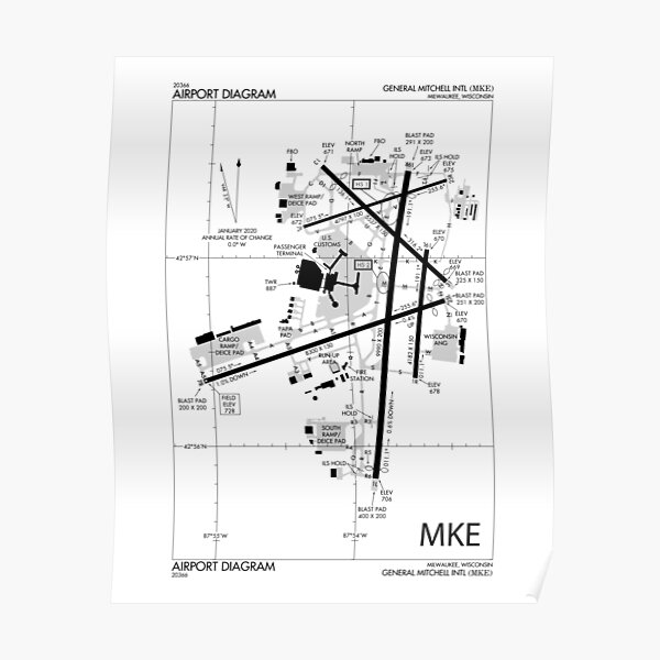"Mitchell Airport Diagram" Poster for Sale by retinalfetish Redbubble
