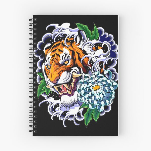 Item preview, Japanese Traditional Tiger Tattoo Art Old School Flash designed and sold by TammiPrez.