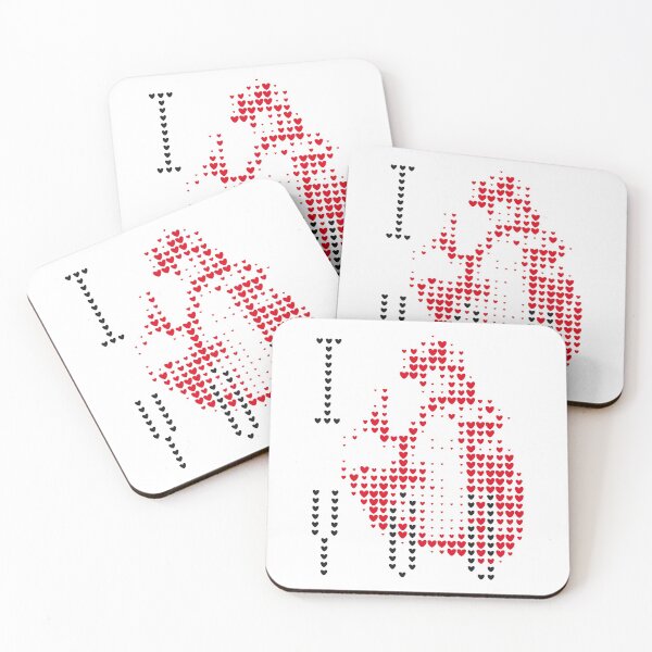 Item preview, I Love You / Loveheart / Black & red heart raster designed and sold by in-vectors.