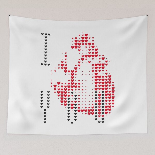 Item preview, I Love You / Loveheart / Black & red heart raster designed and sold by in-vectors.
