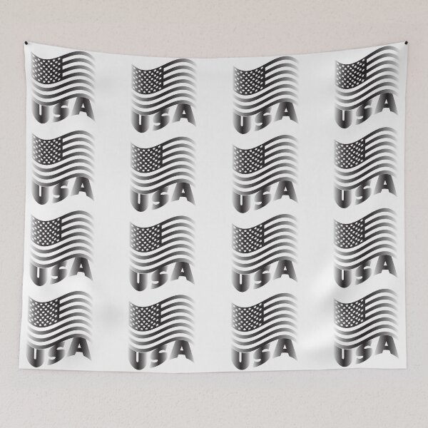 Item preview, Black and white USA Flag and USA lettering designed and sold by Murza.