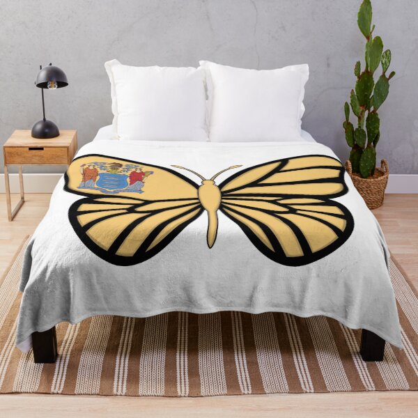 Item preview, State of New Jersey Flag Butterfly On White designed and sold by Gsallicat.