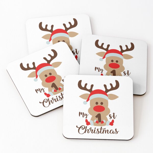 Item preview, My 1st Christmas Baby Deer designed and sold by OrnamentallyYou.