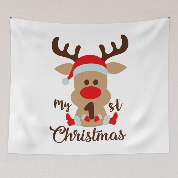 Item preview, My 1st Christmas Baby Deer designed and sold by OrnamentallyYou.