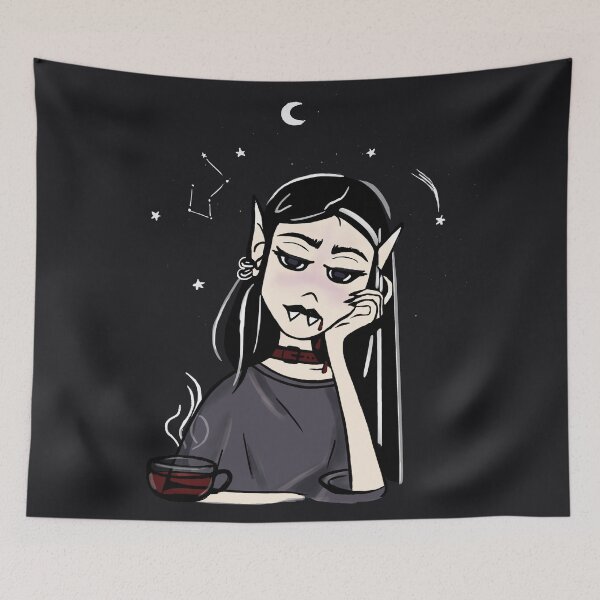 Item preview, Tea With a Vampire - Nocturnal Girl designed and sold by witchlingart.