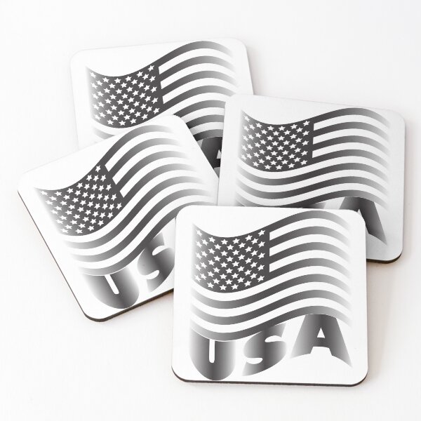 Item preview, Black and white USA Flag and USA lettering designed and sold by Murza.