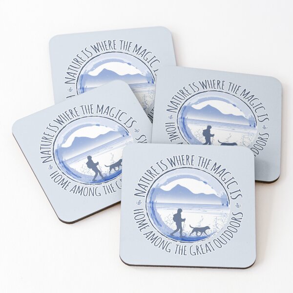 Item preview, Home Among The Great Outdoors - Hiker - Blue 07 designed and sold by serenaking.