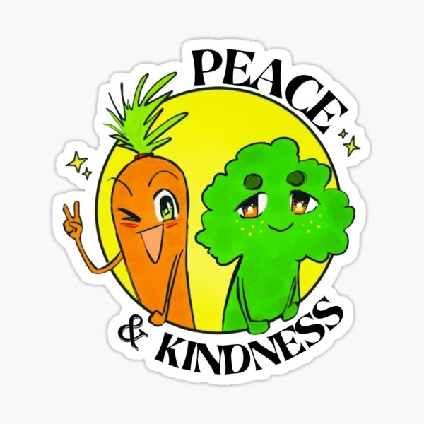 Pegatina «Verduras estilo manga verde brócoli y zanahoria Diversión Lindo  Paz Saludable Amabilidad Buenas vibraciones Dibujos animados» de bhnctT |  Redbubble