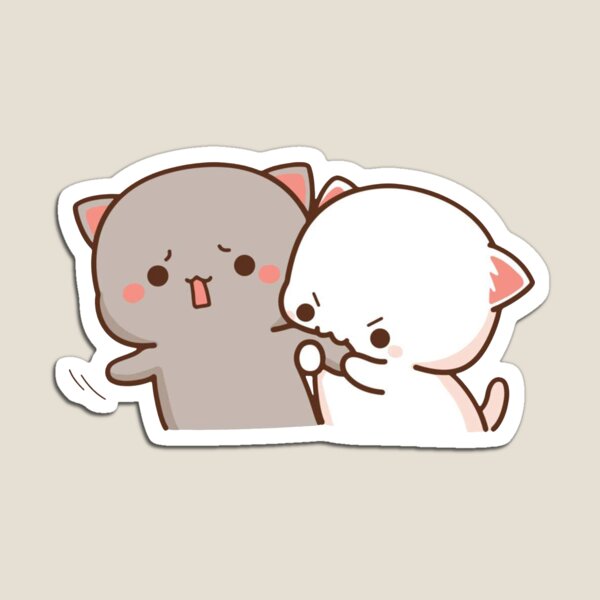 cute mochi peach cat Magnet