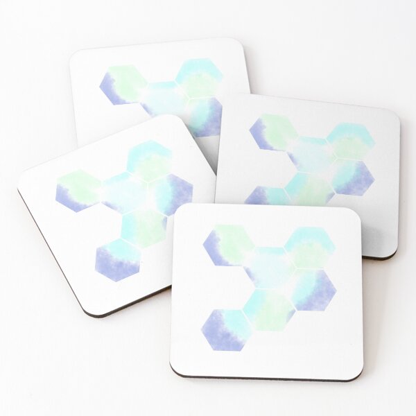 Item preview, Honeycomb - Indigo/Green/Cyan designed and sold by TheeForestFox Shop.