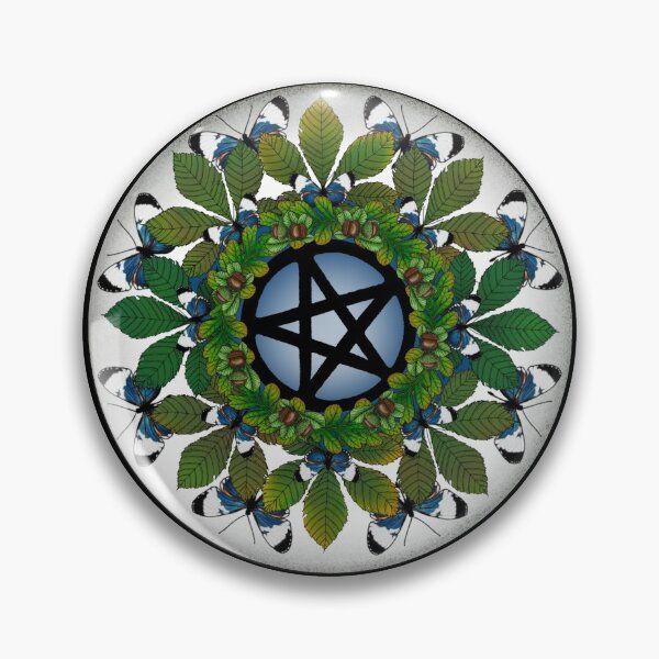 Item preview, Full moon pentagram butterfly ring  designed and sold by stickypixie.