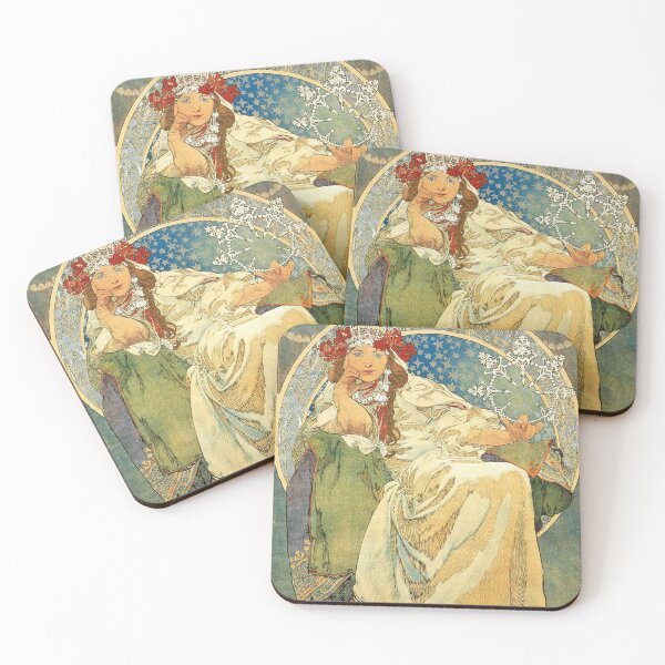 Item preview, Alphonse Mucha Princess Hyacinth 1911 Painting designed and sold by JDesigningMO.