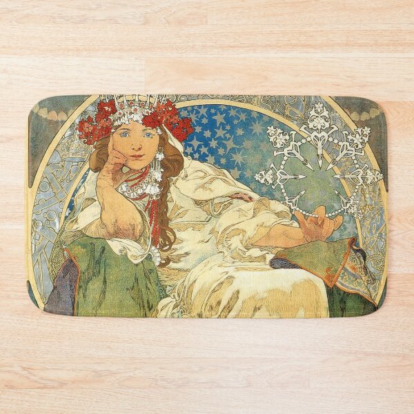 Item preview, Alphonse Mucha Princess Hyacinth 1911 Painting designed and sold by JDesigningMO.