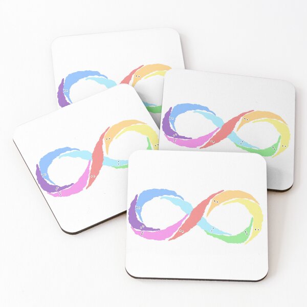 Item preview, autism infinity symbol of fuzzy worms  designed and sold by catgirlcarlee.