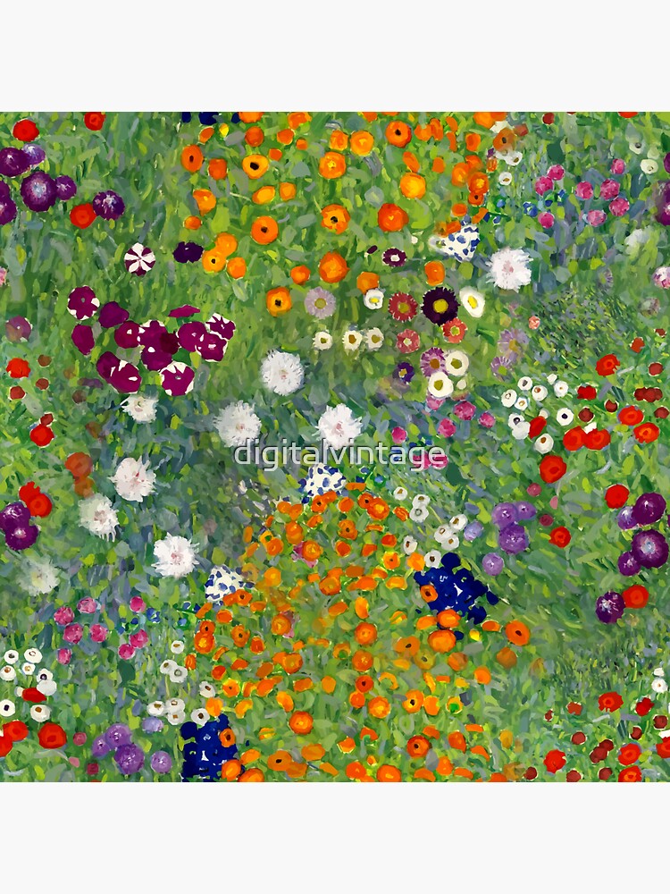 Aperçu 3 sur 3. Sticker avec l'œuvre Gustav Klimt Art Nouveau créée et vendue par digitalvintage.