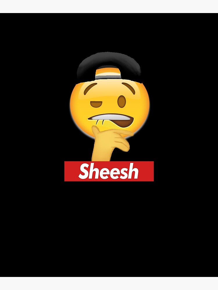 "Ice in my veins emoji sheesh biting lip sheesh emoji" Framed Art Print