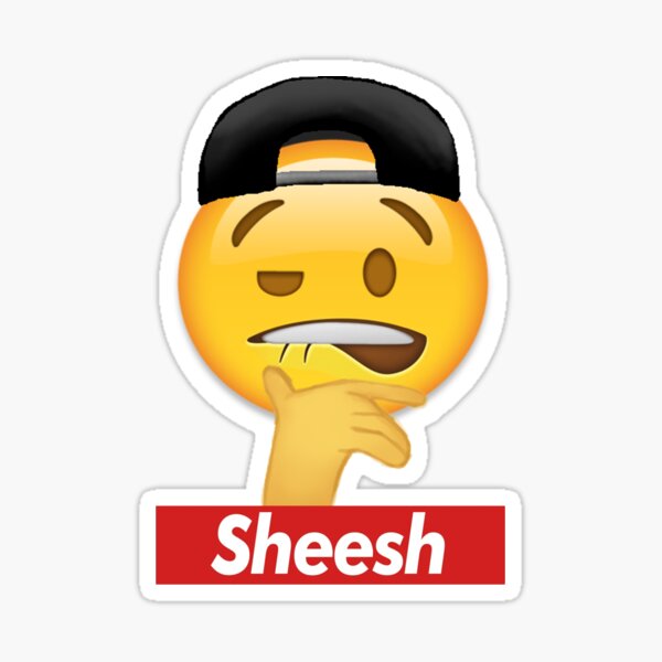 Ice In My Veins Emoji Sheesh Biting Lip Sheesh Emoji Sticker For Sale By Demirake Redbubble