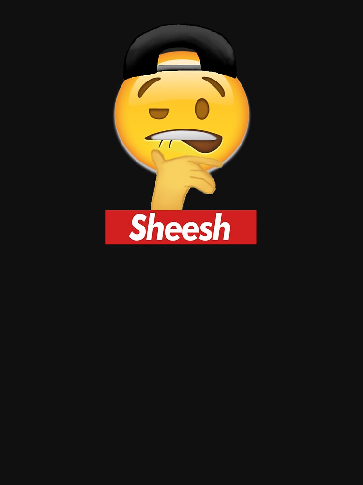 Ice In My Veins Emoji Sheesh Biting Lip Sheesh Emoji Essential T Shirt For Sale By Demirake