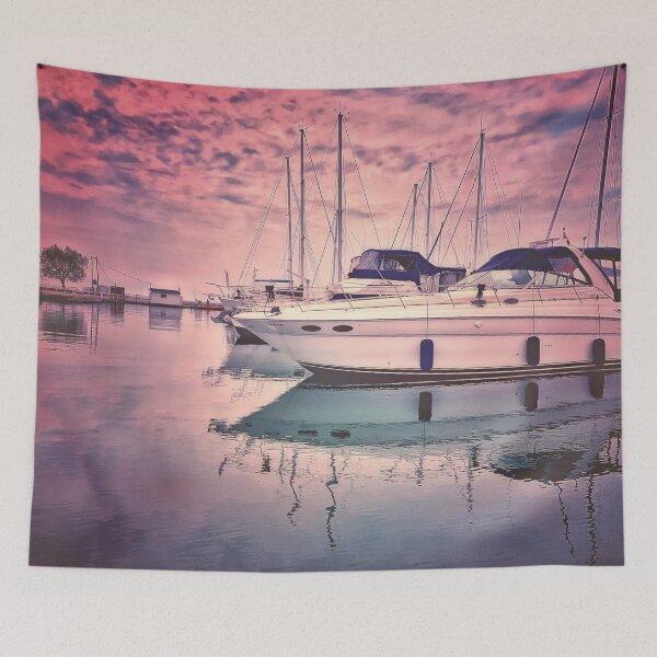 Item preview, Boats at Dusk designed and sold by Saedas Moments.