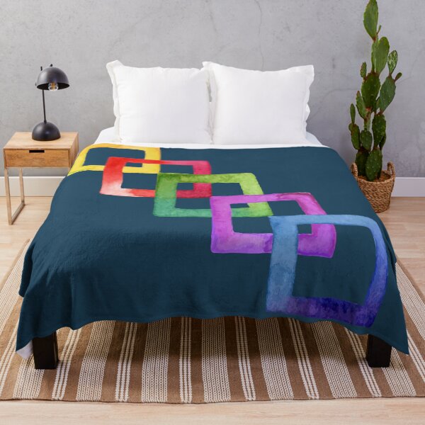 Item preview, Colorful rainbow square pattern designed and sold by Creative-draw.