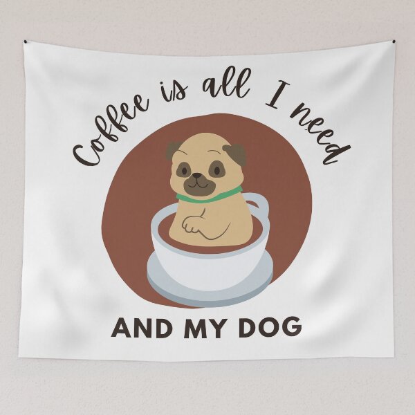 Item preview, Coffee Is All That I Need And My Dog designed and sold by StudioQ-.