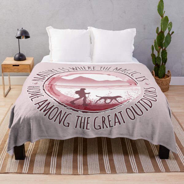 Item preview, Home Among The Great Outdoors - Hiker - Maroon 07 designed and sold by serenaking.