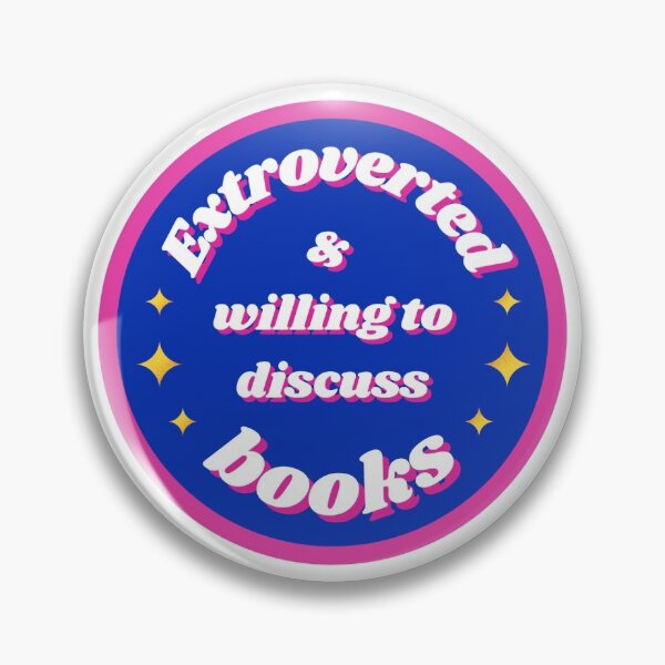 Item preview, Extroverted and Willing to Discuss Books Sticker designed and sold by Bookdragon77.