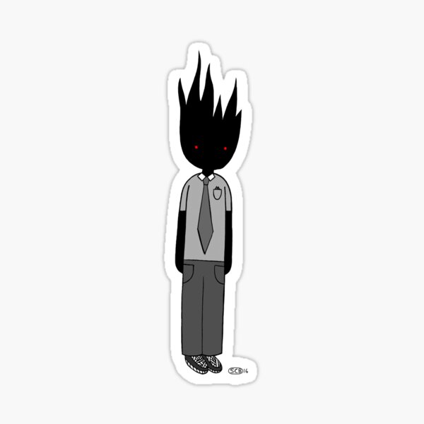 Burning Businessman Sticker