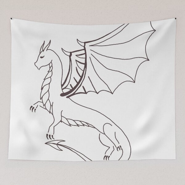 Item preview, Dragon line art designed and sold by Phoebew03.