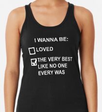 Ich möchte der Beste sein (weißer Text) Racerback Tank Top