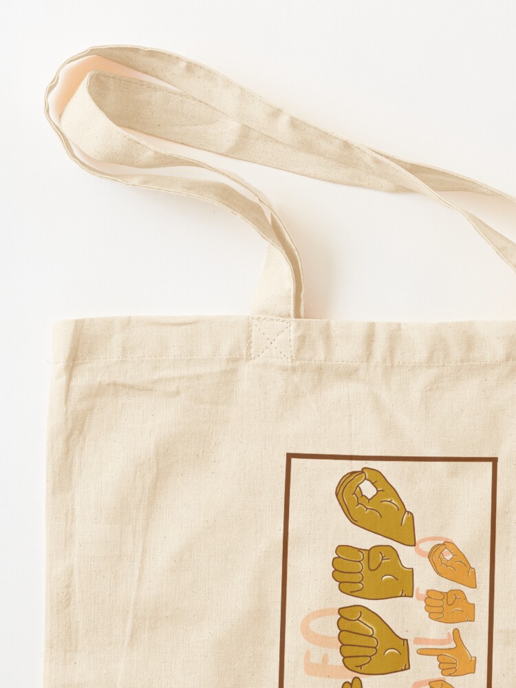 Alternate view of "Archaeo Not Paleo" in American Sign Language (ASL) Tote Bag
