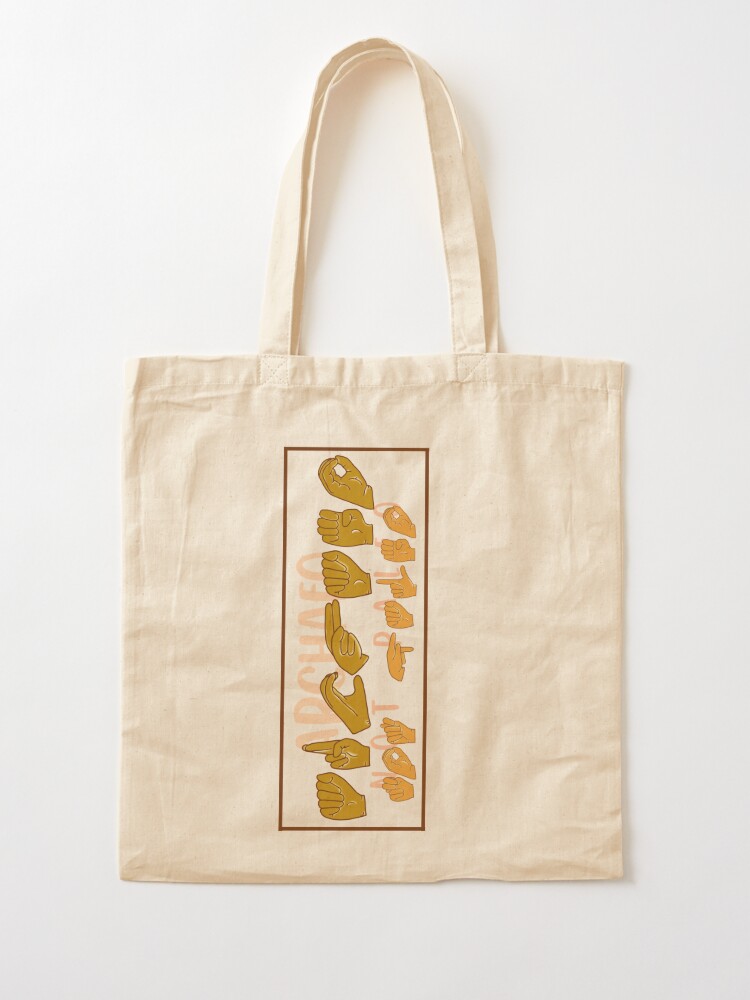 Alternate view of "Archaeo Not Paleo" in American Sign Language (ASL) Tote Bag