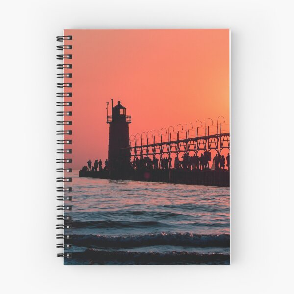 Item preview, Sunset Silhouette of the South Haven Lighthouse designed and sold by Michael Deemer.
