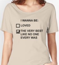 I wanna be (black text) Women's Relaxed Fit T-Shirt