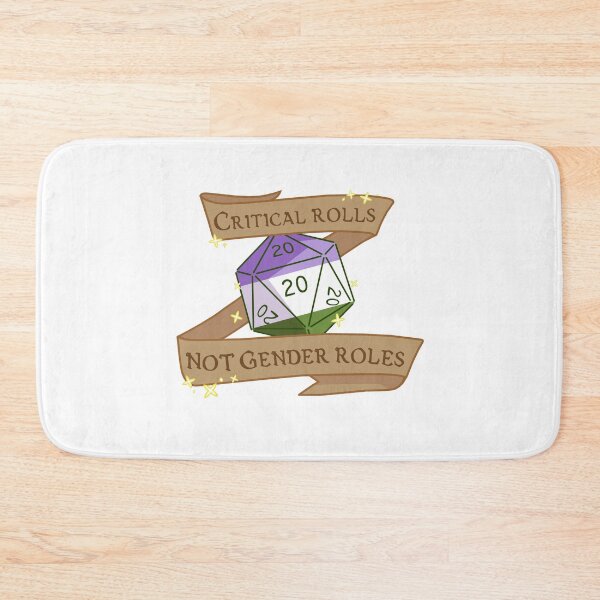 Item preview, critical rolls not gender roles (genderqueer) designed and sold by annieloveg.