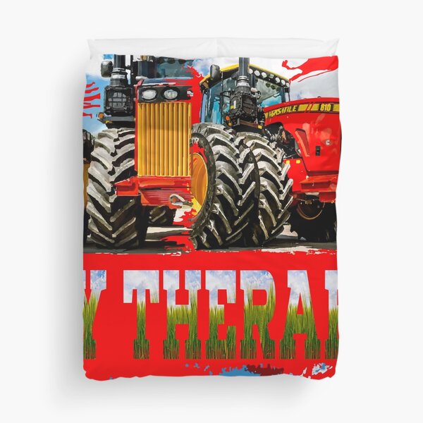 Versatile Tractor My Therapy (RED), Farm Life for happy wife , big boy never old  Duvet Cover