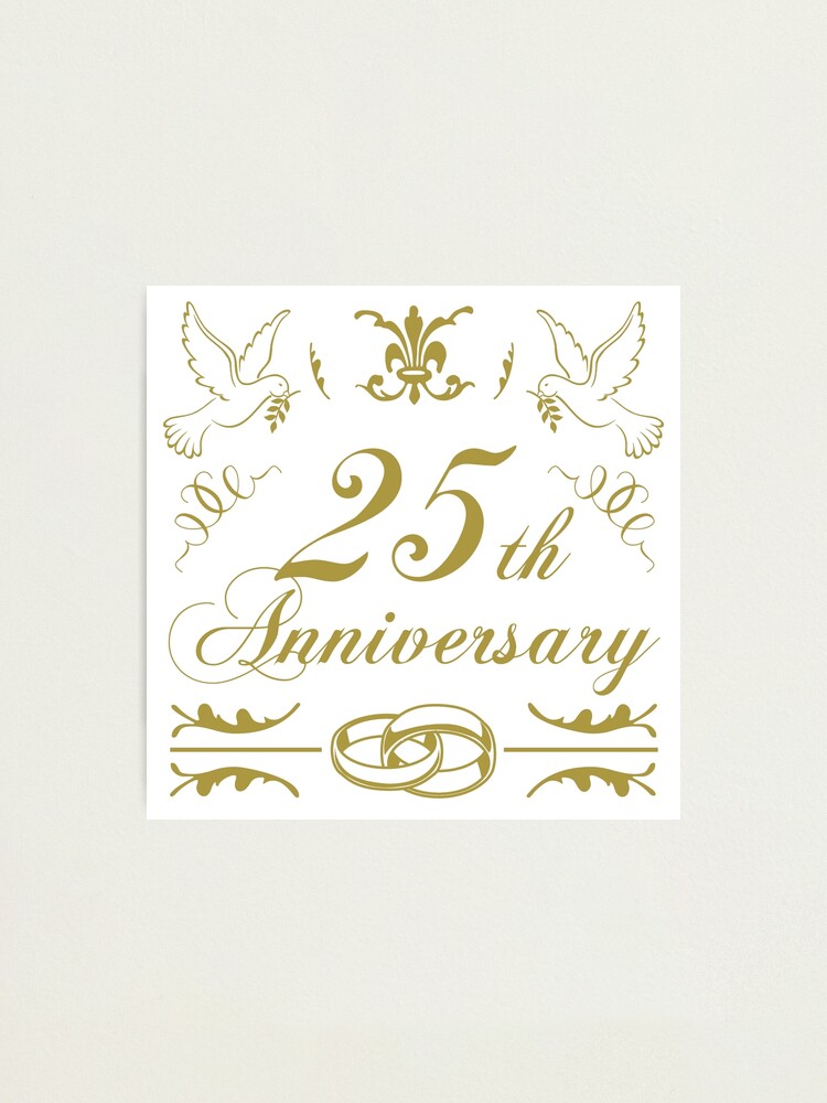 Impression Photo 25eme Anniversaire De Mariage Par Thepixelgarden Redbubble