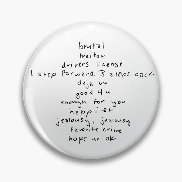 Item preview, Sour Handwritten Tracklist  designed and sold by savsania.