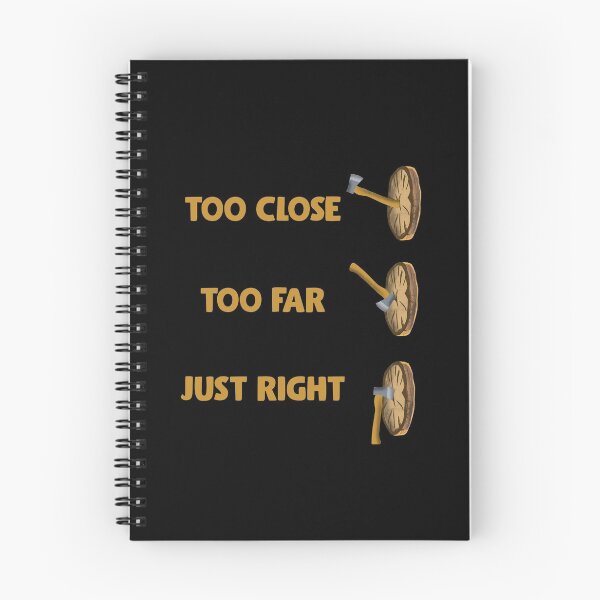 Item preview, Axe Throwing Saying Too Close, Too Far Just RIGHT designed and sold by FanaticTee.
