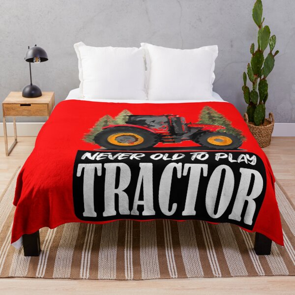 Versatile Tractor Always Young Never Old To Play Tractor  , (RED) Farm Life for happy wife , big boy never old  Throw Blanket