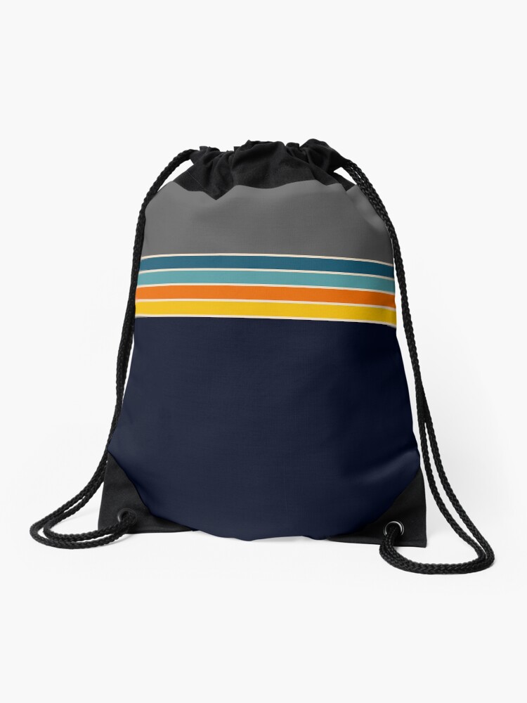 Thumbnail 1 of 3, Drawstring Bag, 70s Retro Stripes designed and sold by ind3finite.