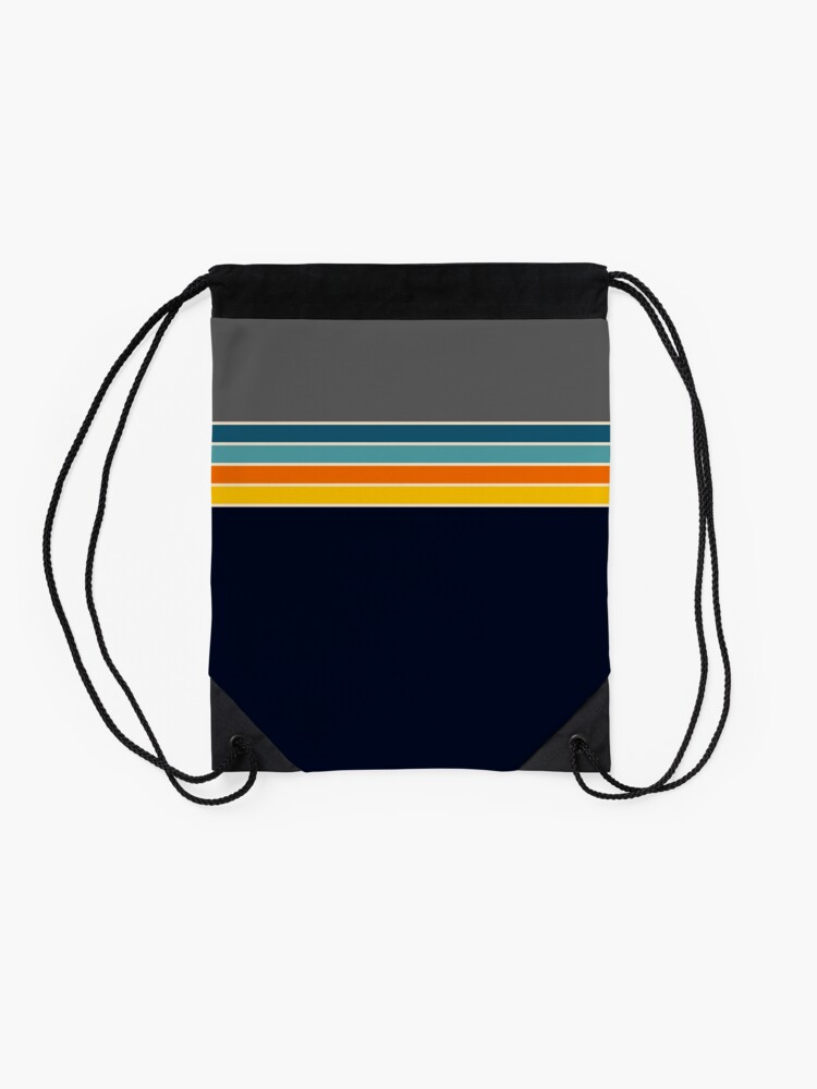 Thumbnail 2 of 3, Drawstring Bag, 70s Retro Stripes designed and sold by ind3finite.