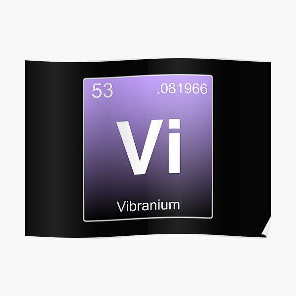 Vibranium Periodic Table Of Elements Poster For Sale By Imakemovies