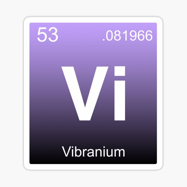 Vibranium Periodic Table Of Elements Sticker For Sale By Imakemovies