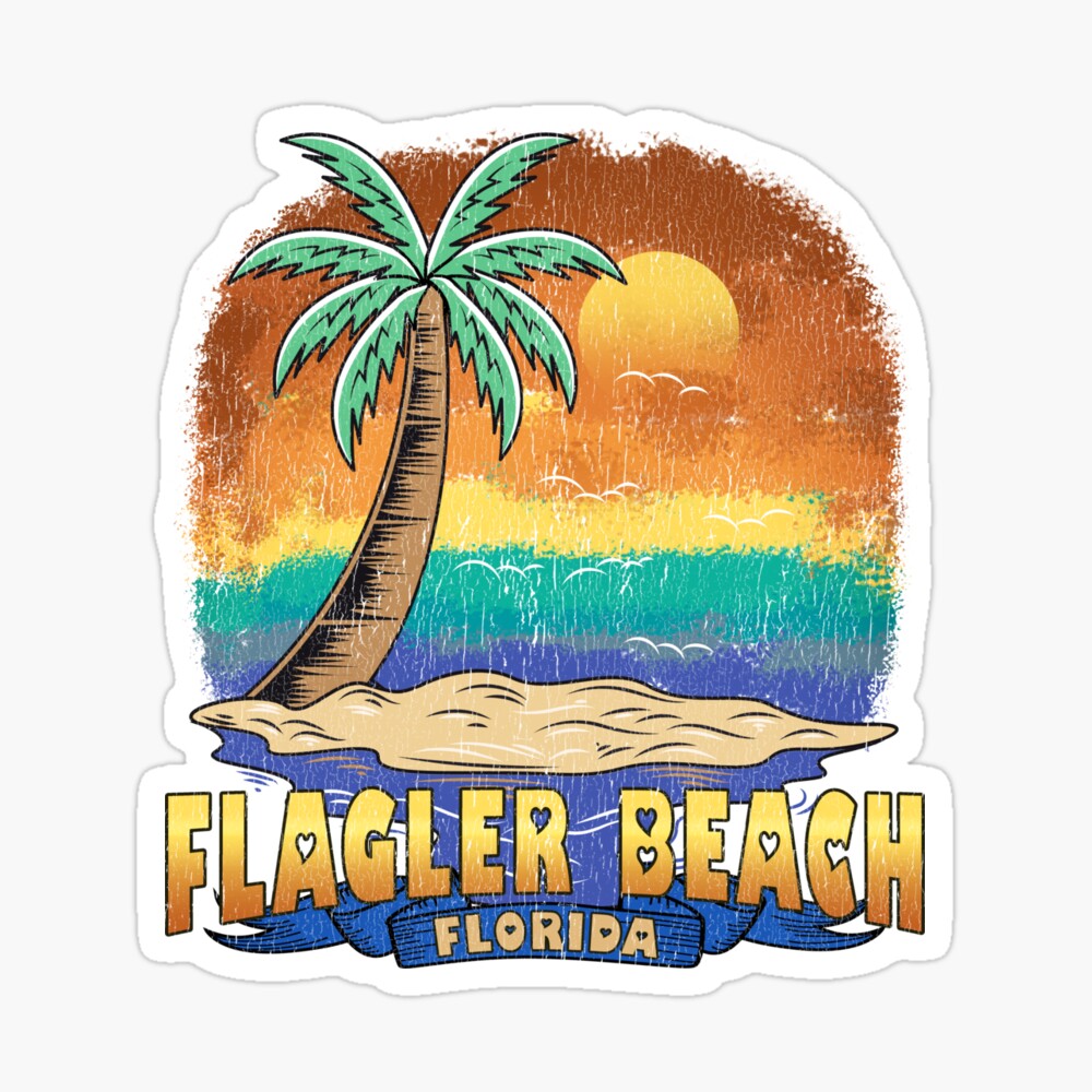 Flagler Beach Florida | Vintage Distressed Souvenir Art Board Print For  Sale By Passion4merch | Redbubble