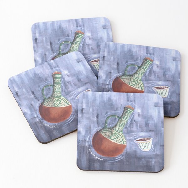 Item preview, Habesha Jebena and finjaan Traditional East African Coffee Painting designed and sold by Manars-art.