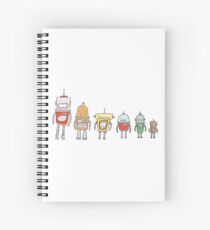 Cute Robots Spiral Notebook